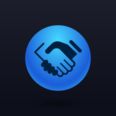 Sticker - Hand Shake - Button