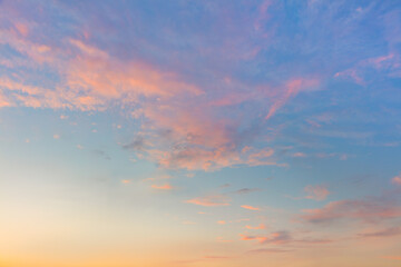 Poster - Sunset Sunrise sky with light clouds