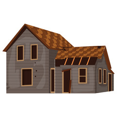 
Isolated vector icon of a haunted house
