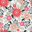 © Anna - Seamless pattern with flowers. Illustration on a bright background. Design for textiles, souvenirs, fabrics, packaging and greeting cards and more.