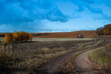 country road in autumn