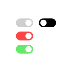 Poster - Toggle switch icon set. On and off button. For mobile apps or websites. Vector EPS 10. Isolated on white background