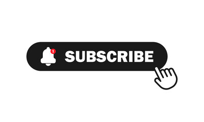 Poster - Subscribe button. Social media concept. Vector EPS 10. Isolated on white background