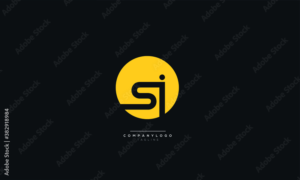 SI Letter Business Logo Design Alphabet Icon Vector Monogram Stock ...