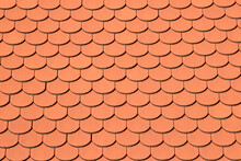 Roof With Bright Red Tiles
