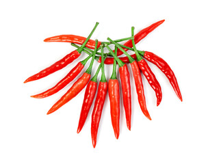 Wall Mural - red chili pepper isolated on white background