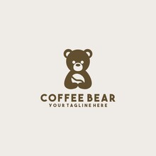 Creative Coffee Bear Logo Design