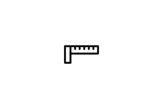Construction Outline Icon - Ruler