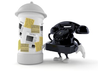 Sticker - Telephone character with advertising column