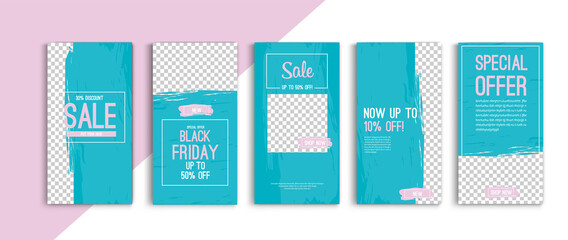 Poster - Black friday sale stories template vector design. Vector design.