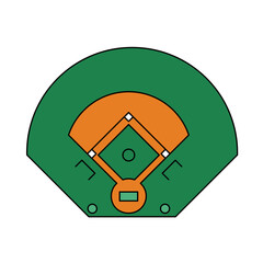 Poster - Baseball Field Aerial View Icon