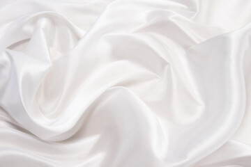Ivory silk  fabric abstract background.