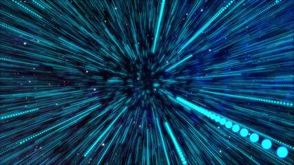Wall Mural - abstract simple creative cosmic background. hyper jump into another galaxy star. follow speed of lig