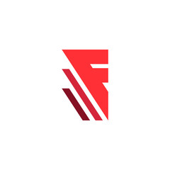 letter f logo with stack of paper documents