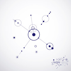 Aufkleber - technical plan, abstract engineering draft for use in graphic and web design. vector drawing of indu