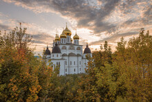 Assumption Cathedral In Dmitrov Kremlin. One Of The Main Architectural Attractions Of Dmitrov Built In The Early 16th Century. Dmitrov, Russia