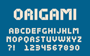 Poster - Origami font Modern paper design