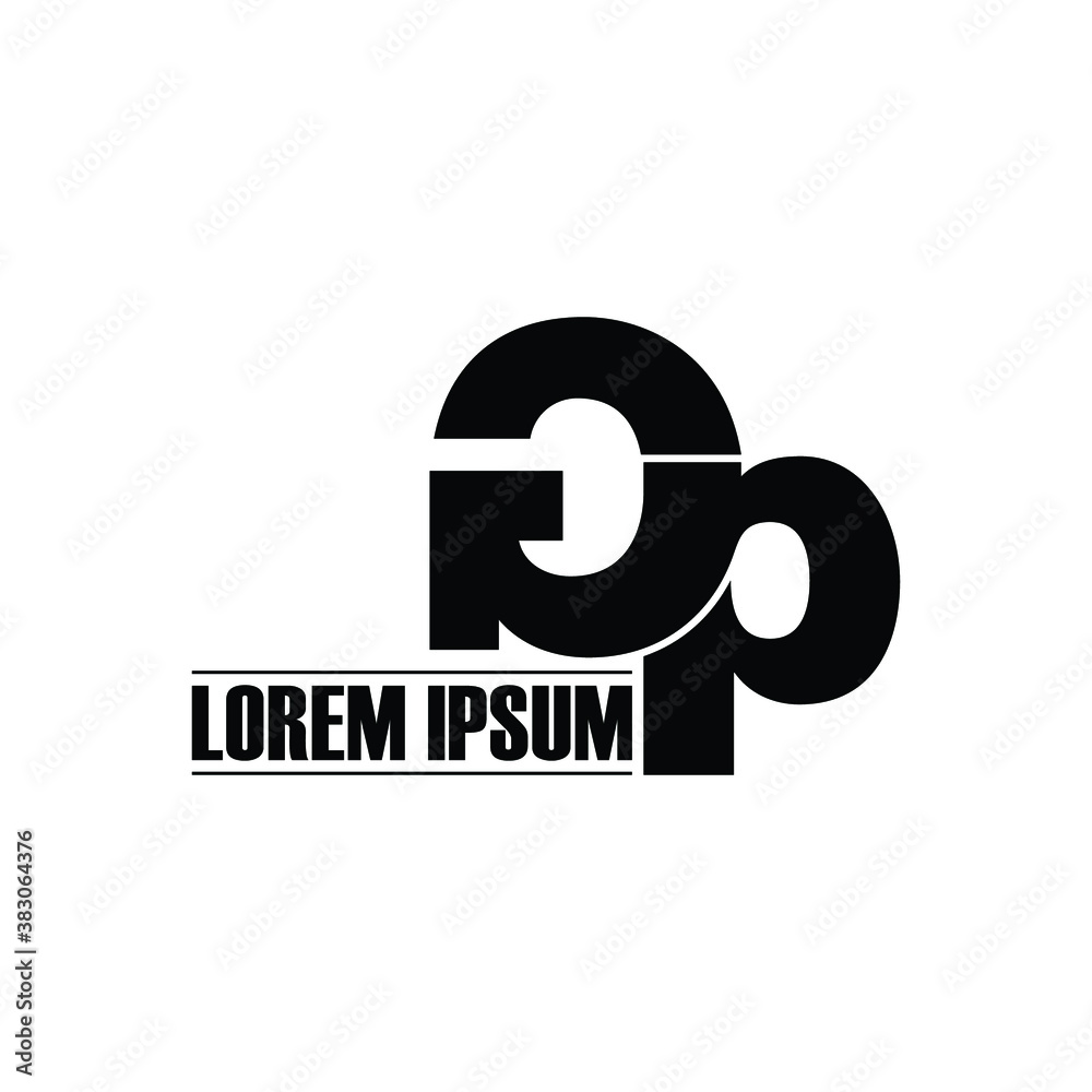 Letter GP simple monogram logo design vector Stock Vector | Adobe Stock