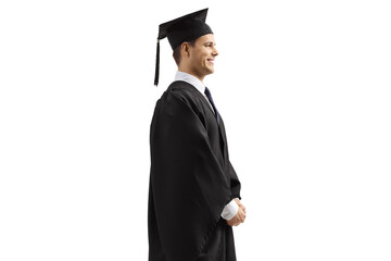 Wall Mural - Young man in graduation gown