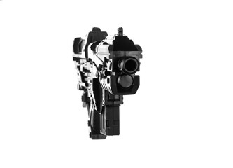 Wall Mural - futuristic weapon machine gun isolated on white background