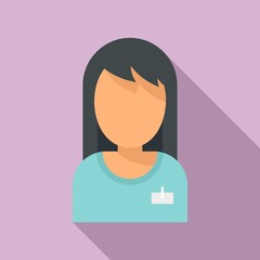 Poster - library woman icon. flat illustration of library woman vector icon for web design
