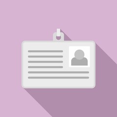 Poster - Library id card icon. Flat illustration of library id card vector icon for web design