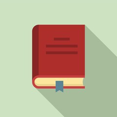 Poster - Library dictionary book icon. Flat illustration of library dictionary book vector icon for web design