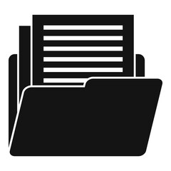 Poster - library online folder icon. simple illustration of library online folder vector icon for web design 
