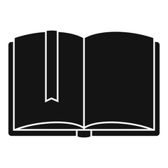 Fototapete - Open library literature book icon. Simple illustration of open library literature book vector icon for web design isolated on white background