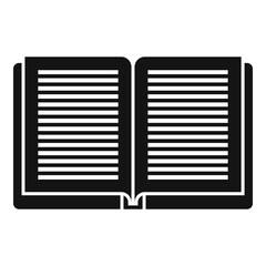 Fototapete - Open library education book icon. Simple illustration of open library education book vector icon for web design isolated on white background