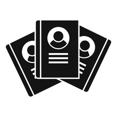 Poster - library personal notebooks icon. simple illustration of library personal notebooks vector icon for w