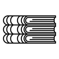 Poster - Library historical book stack icon. Outline library historical book stack vector icon for web design isolated on white background