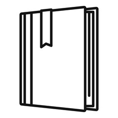 Poster - Library book icon. Outline library book vector icon for web design isolated on white background