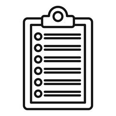 Poster - Library do list icon. Outline library do list vector icon for web design isolated on white background