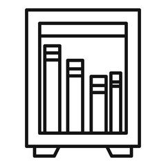 Poster - library street box icon. outline library street box vector icon for web design isolated on white bac