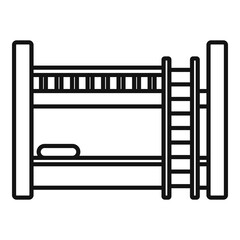 Poster - hotel bunk bed icon. outline hotel bunk bed vector icon for web design isolated on white background