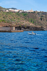 Wall Mural - Pantelleria, Trapani district, Sicily, Italy, Europe, View of the small village of Scauri