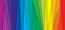 CMYK RGB Or Pms. Color Rainbow Stripes Background With Shadow. Cyan Magenta Yellow Black. Spectrum Gradient. Concept For Presenting Color Printing. Line Colors Mode. Prepress.