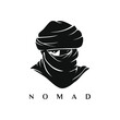 illustration silhouette nomad logo vector