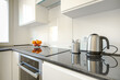 Electric kettle in a modern kitchen, clean kitchen, stylish space