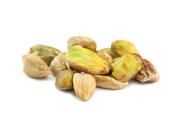 Poster - Pistachios isolated on white background