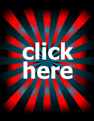 Poster - Text Click here on digital background. Social concept . For web and mobile app, template design, business infographic social media, creative presentation.