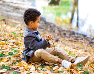 Wall Mural - four year old little boy