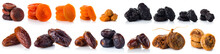 Dried Fruit Set Dried Apricots, Prunes, Dates And Figs