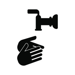 Wall Mural - Washing hand with sanitizer liquid soap vector line icon. eps 10