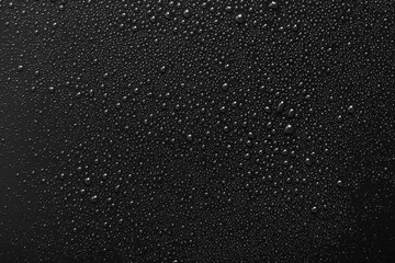 Water droplets on black background