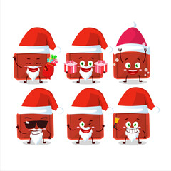 Sticker - Santa Claus emoticons with red plastic tray cartoon character