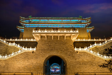 Wall Mural - The archery Tower in front of Qianmen or Zhengyangmen Gate at the Entrance of Tiananmen Square in beijing, China