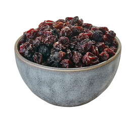 Canvas Print - raisins in bowl with clipping path