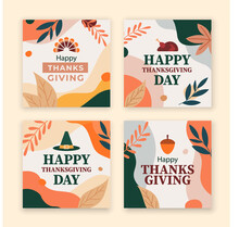 Thanksgiving Card Background, Thanksgiving Social Media Template	